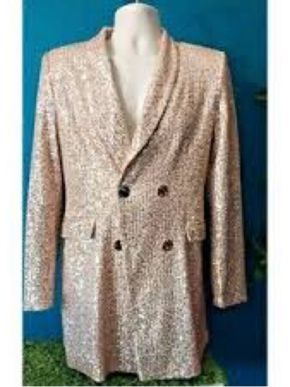 Judith March Sequin Blazer & Pant Set in Rose Gold - Picture 3 of 6